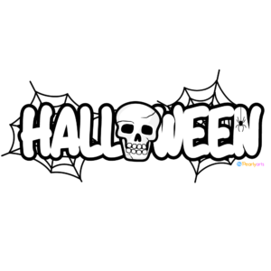 B&W Halloween Word Clipart WM | Pearly Arts