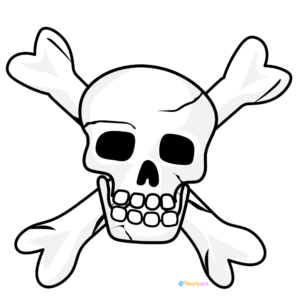 Skull and Crossbones Clipart WM | Pearly Arts