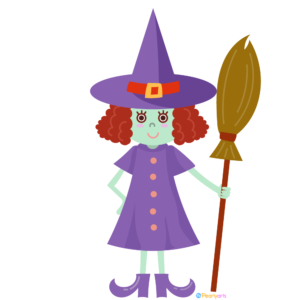 Witch Girl clipart WM | Pearly Arts