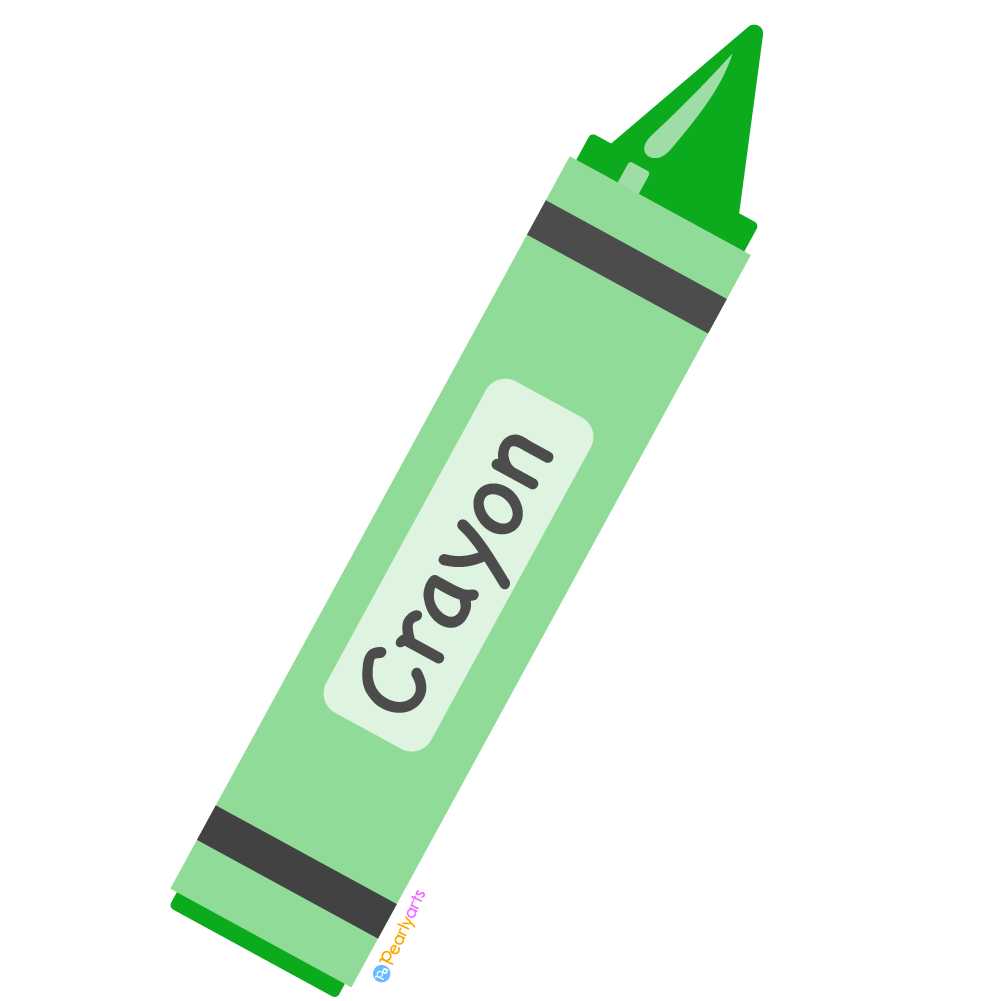 Green Crayon Clipart | FREE DONWLOAD | Pearly Arts