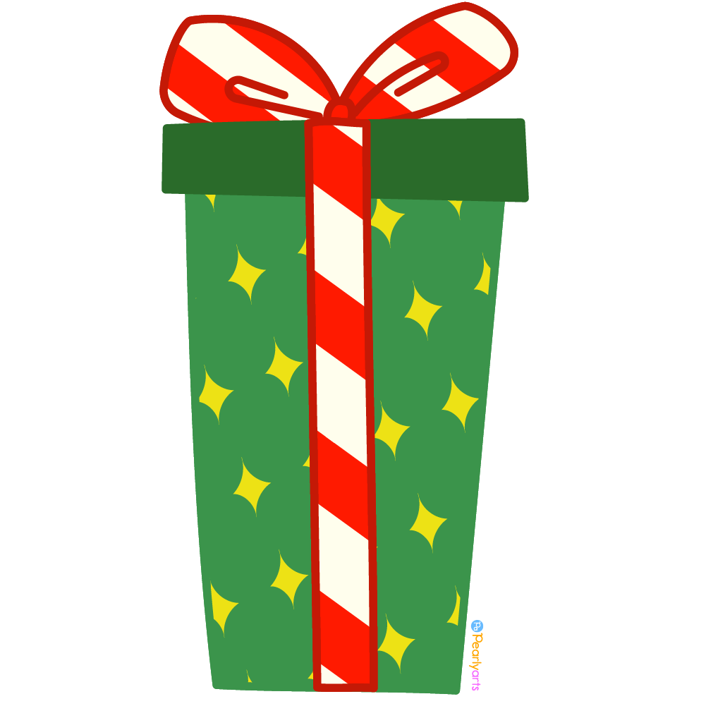 Green Gift Clipart WM free | Pearly Arts