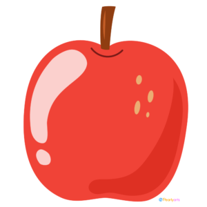 Red Apple Clipart WM free | Pearly Arts