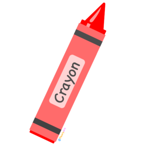 Red Crayon Clipart WM free | Pearly Arts