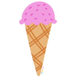 Strawberry Ice Cream Clipart WM free | Pearly Arts