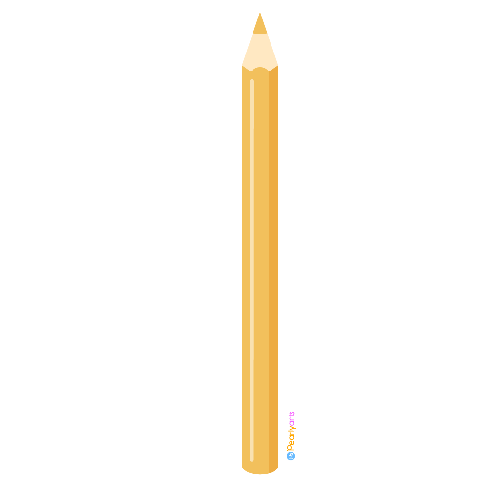 Colored Pencil (Yellow) Clipart WM | Pearly Arts