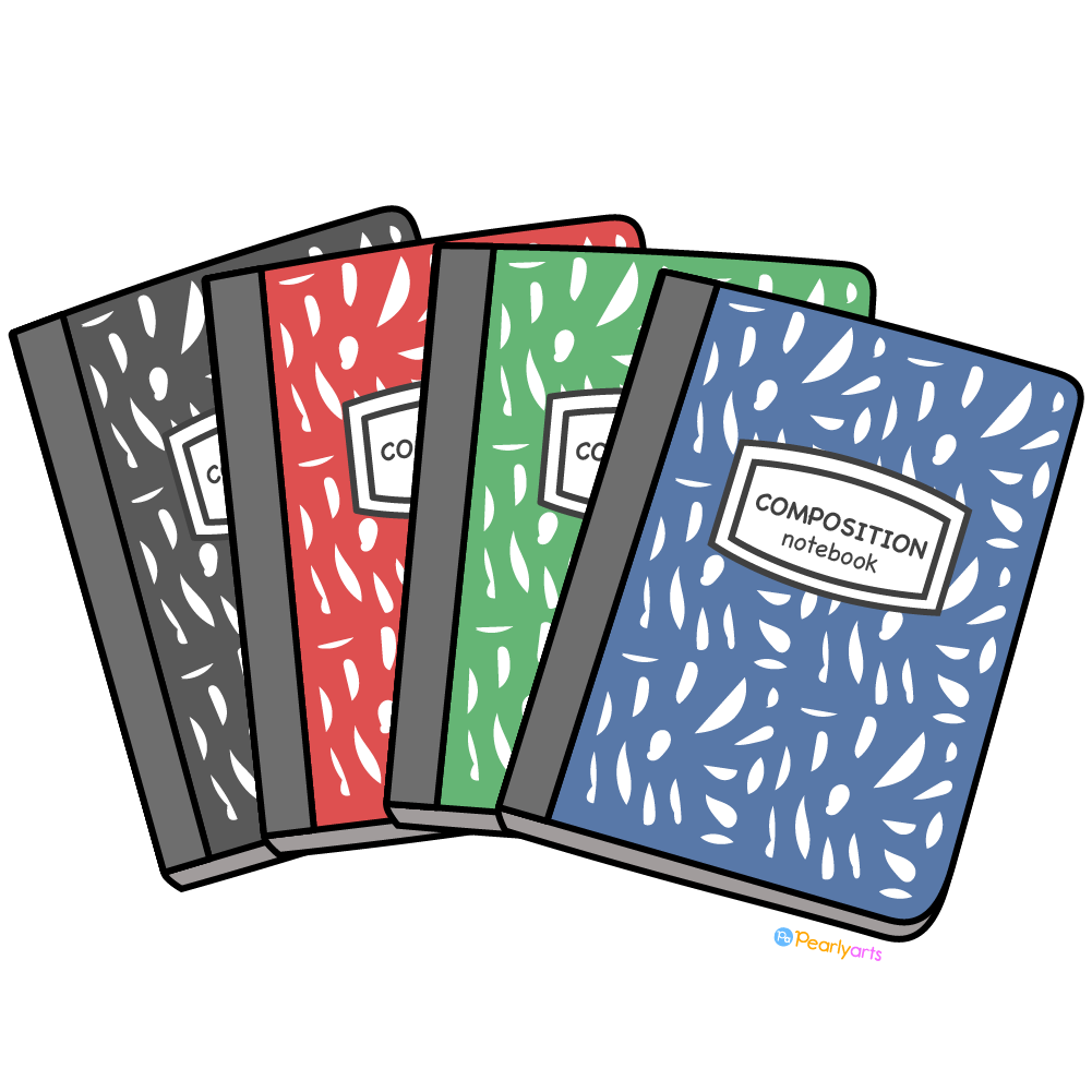 FREE Composition Notebooks Clipart Pearly Arts