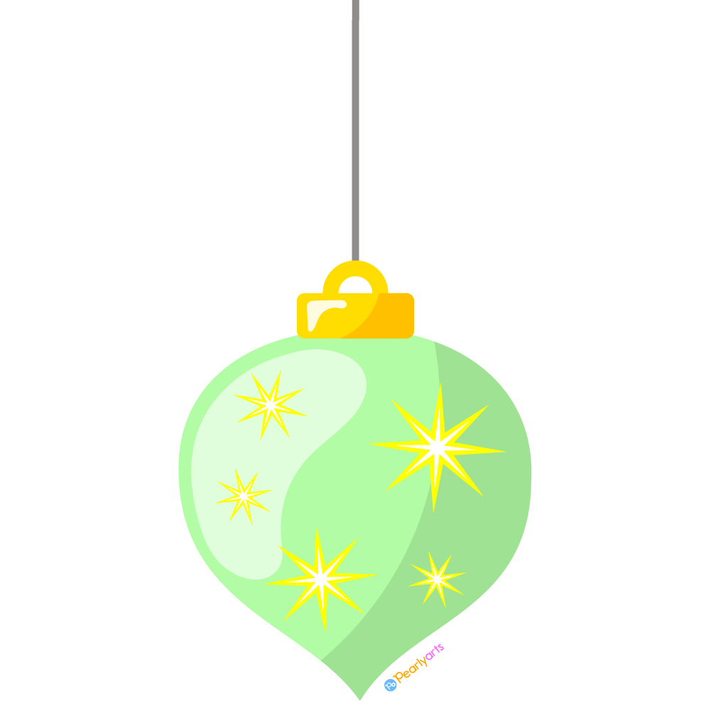 Green Christmas Ornament Clipart | FREE DOWNLOAD | Pearly Arts