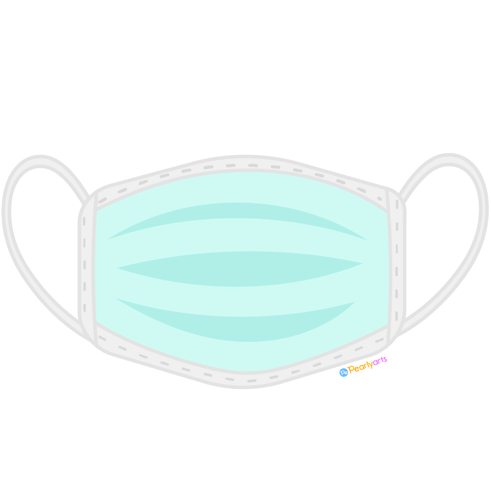 Face Mask Clipart WM free | Pearly Arts