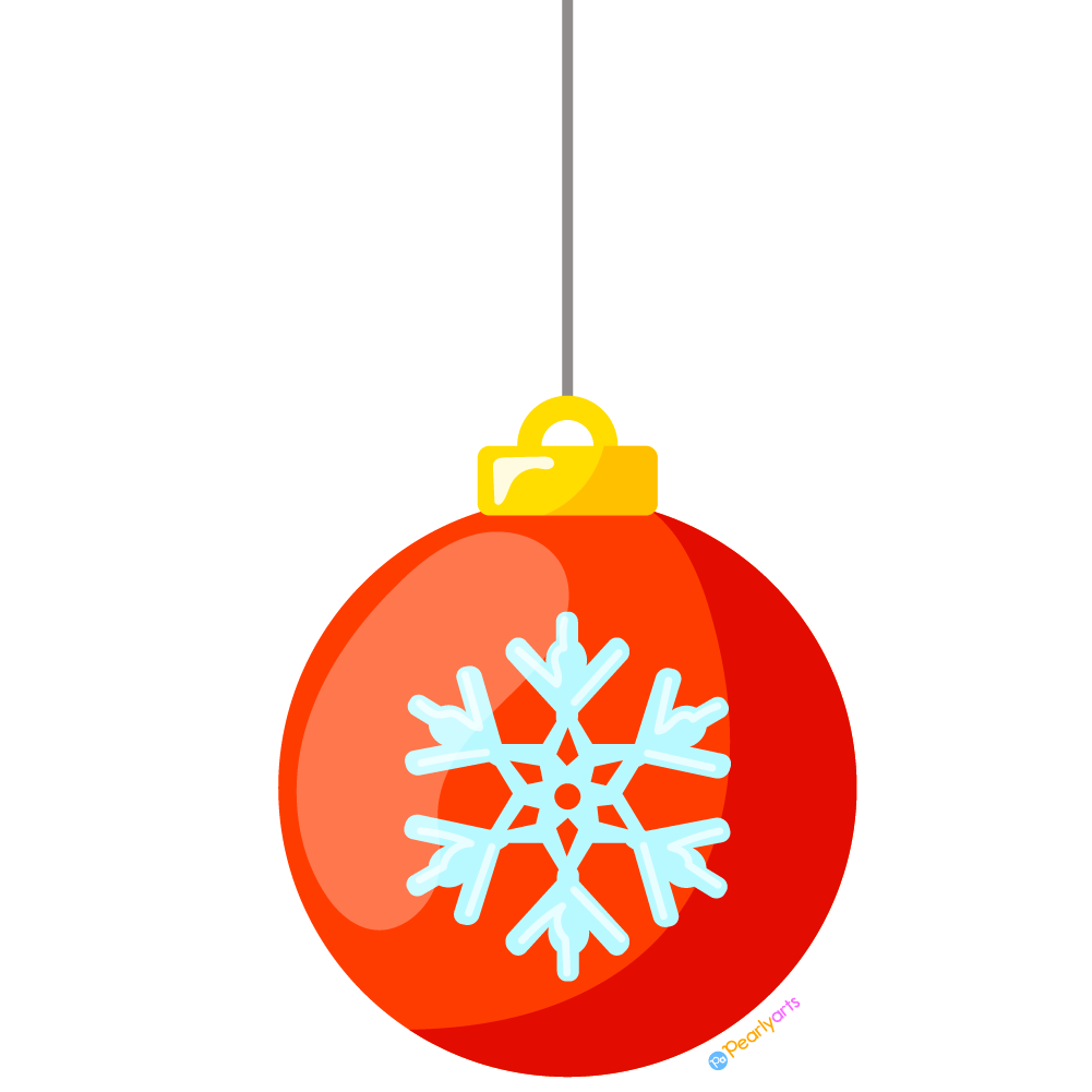 Red Christmas Ornament Clipart | FREE DOWNLOAD | Pearly Arts