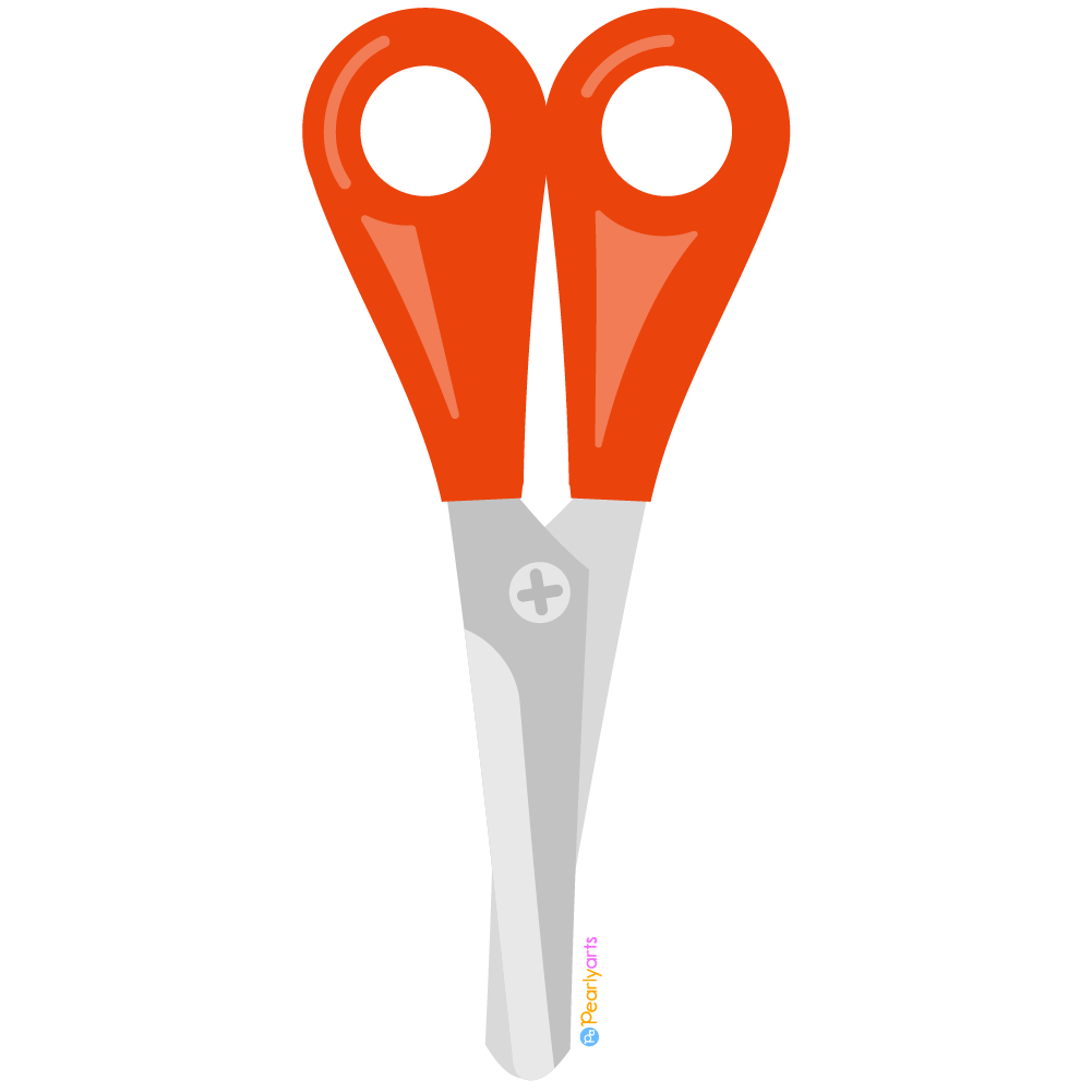 Red Scissors Clipart WM free | Pearly Arts