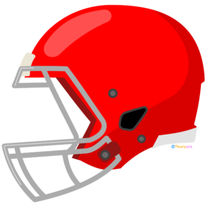 FREE Red Football Helmet Clipart (PNG file) | Pearly Arts