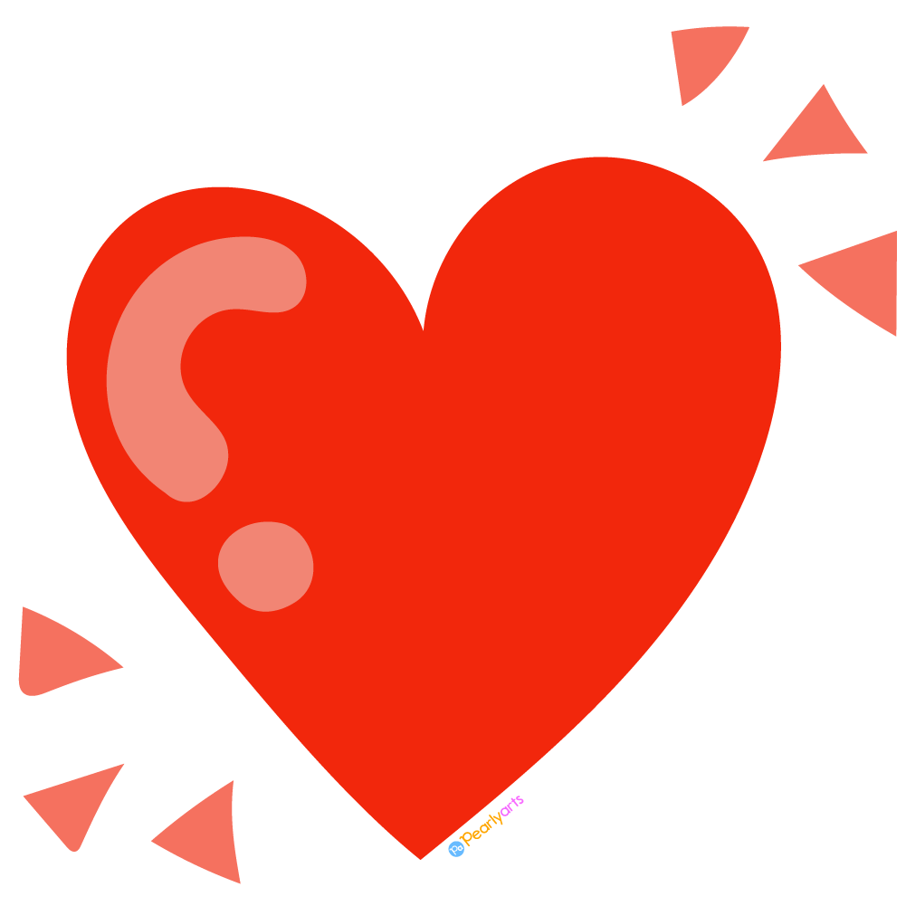 Red heart Clipart WM free | Pearly Arts
