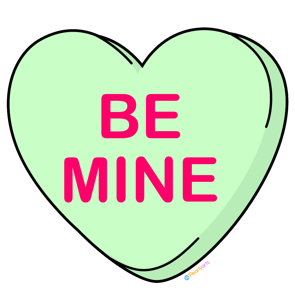 FREE Conversation Hearts Love you Clipart