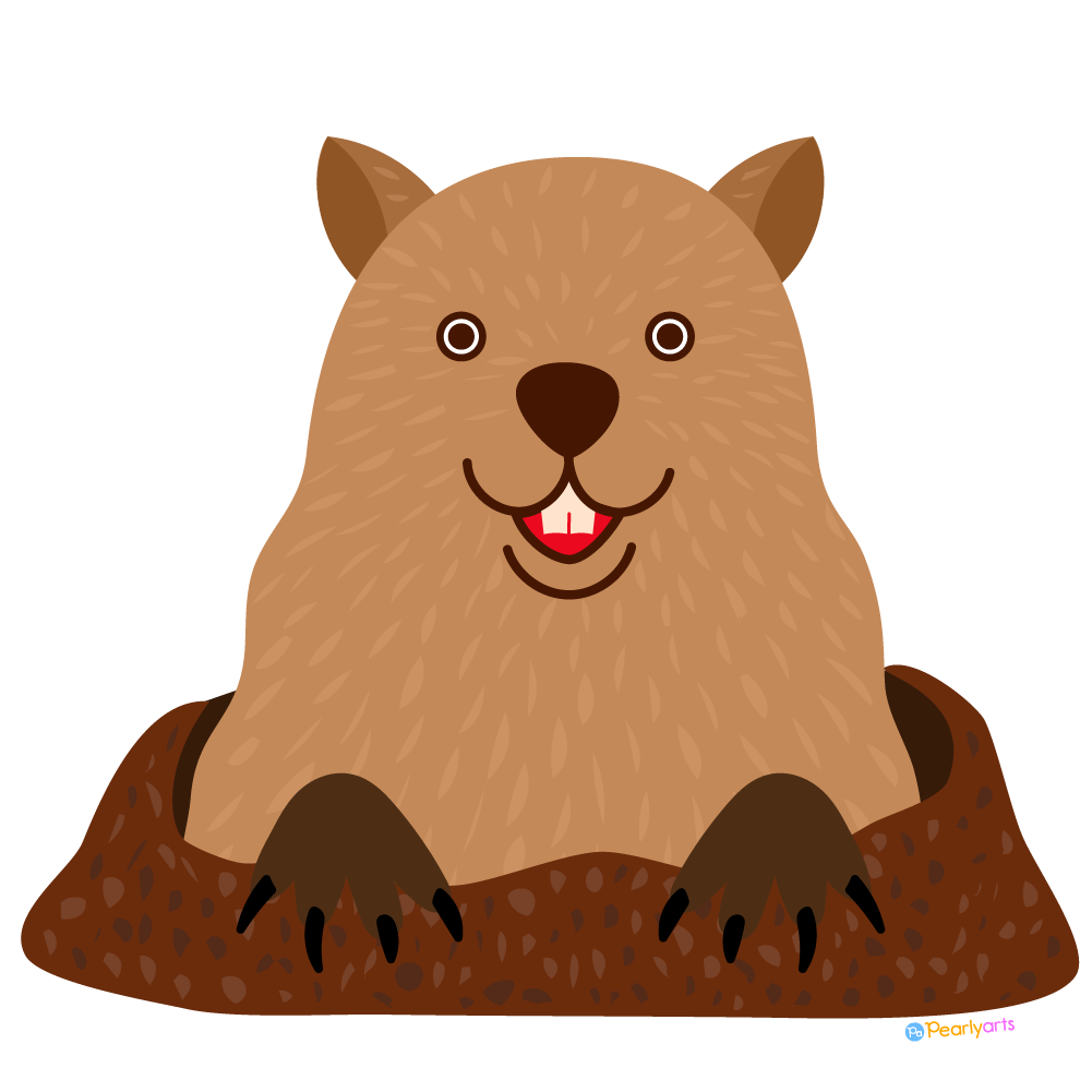 FREE Groundhog Clipart | Pearly Arts