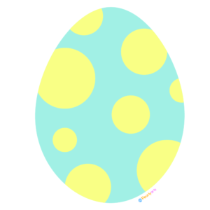 Free Blue Easter Egg Clipart WM | Pearly Arts | Royalty-free, 1000 by 1000, PNG, transparent background