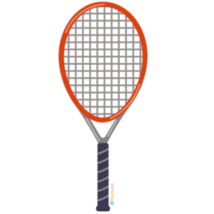 Free Tennis Racket Clipart WN | Pearly Arts | Royalty-free, 1000 by 1000, PNG, transparent background