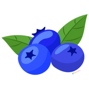 FreeBlueberry Clipart WM | Pearly Arts | Royalty-free, 1000 by 1000, PNG, transparent background