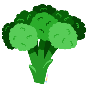 Free Broccoli Clipart WM | Pearly Arts  | Royalty-free, 1000 by 1000, PNG, transparent background