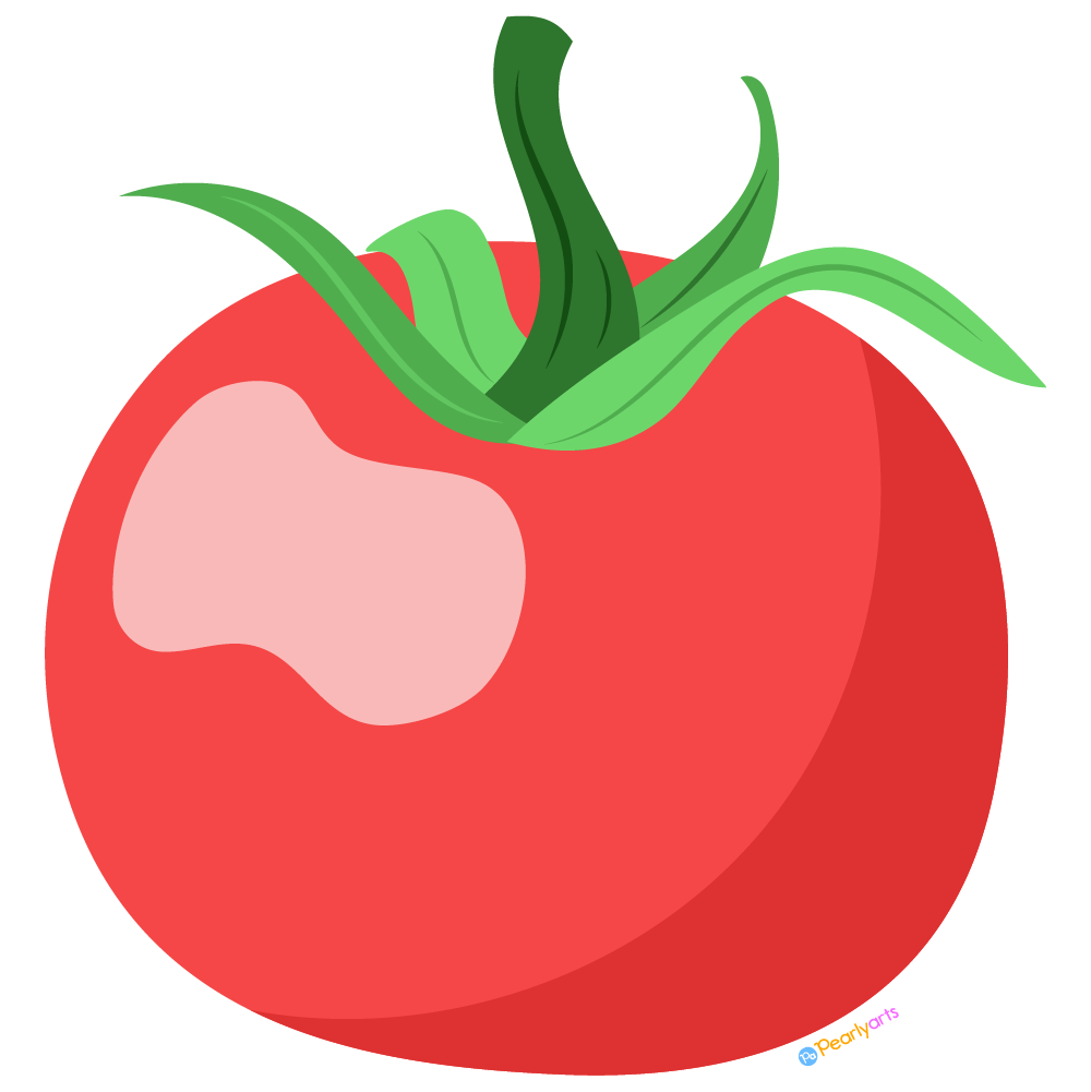 Free Tomato Clipart WM | Pearly Arts  | Royalty-free, 1000 by 1000, PNG, transparent background