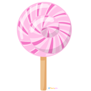 FREE Pink Lollipop Clipart WM | Pearly Arts | Royalty-free, 1000 by 1000, PNG, transparent background