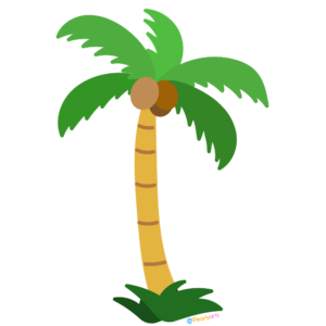 FREE Palm Tree Clipart WM | Pearly Arts | Royalty-free, 1000 by 1000, PNG, transparent background