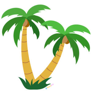 FREE Palm Trees Clipart WM | Pearly Arts  | Royalty-free, 1000 by 1000, PNG, transparent background