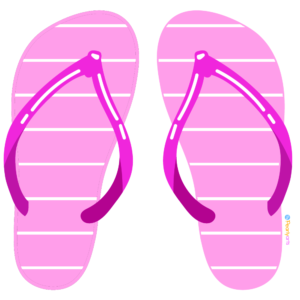 FREE Blue Striped Flip-Flops Clipart | Pearly Arts