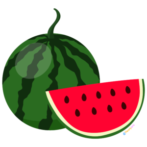 FREE WaterMelon Clipart WM  | Pearly Arts | Royalty-free, 1000 by 1000, PNG, transparent background