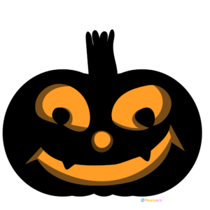 FREE Halloween Pumpkin Silhouette Clipart 3 WM  | Pearly Arts  | Royalty-free, 1000 by 1000, PNG, transparent background