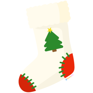 FREE White Christmas Stocking Clipart | Pearly Arts | Royalty-free, 1000 by 1000, PNG, transparent background