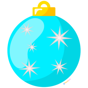 FREE Blue Christmas Ornament Clipart WM | Pearly Arts | Royalty-free, 1000 by 1000, PNG, transparent background