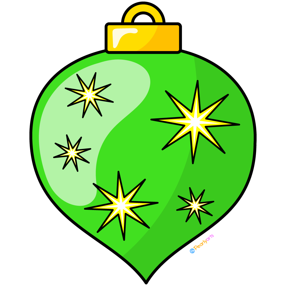 FREE Green Christmas Ornament Clipart | Pearly Arts