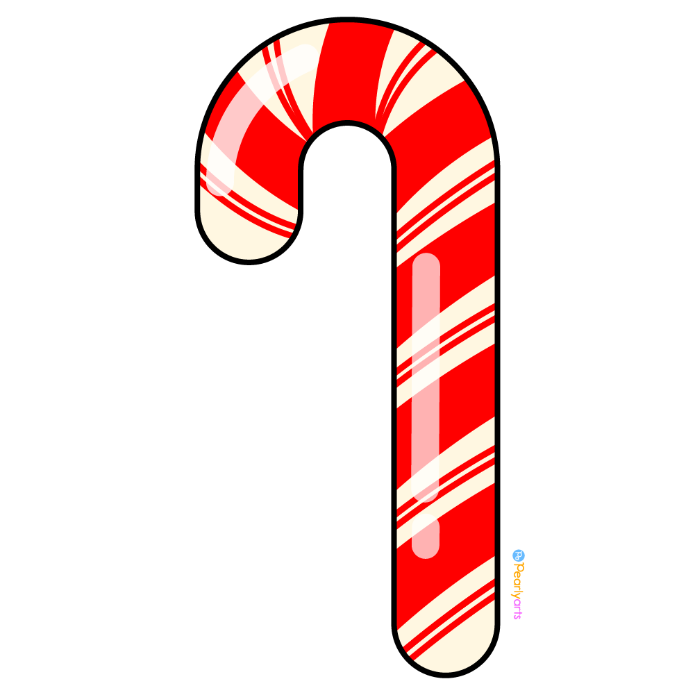 FREE Red Candy Cane Clipart ( Royalty-free) | Pearly Arts