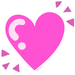FREE Pink heart Clipart WM | Pearly Arts | Royalty-free, 1000 by 1000, PNG, transparent background