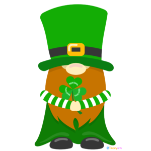 FREE St. Patrick's Day Gnome Clipart WM | Pearly Arts | Royalty-free, 1000 by 1000, PNG, transparent background