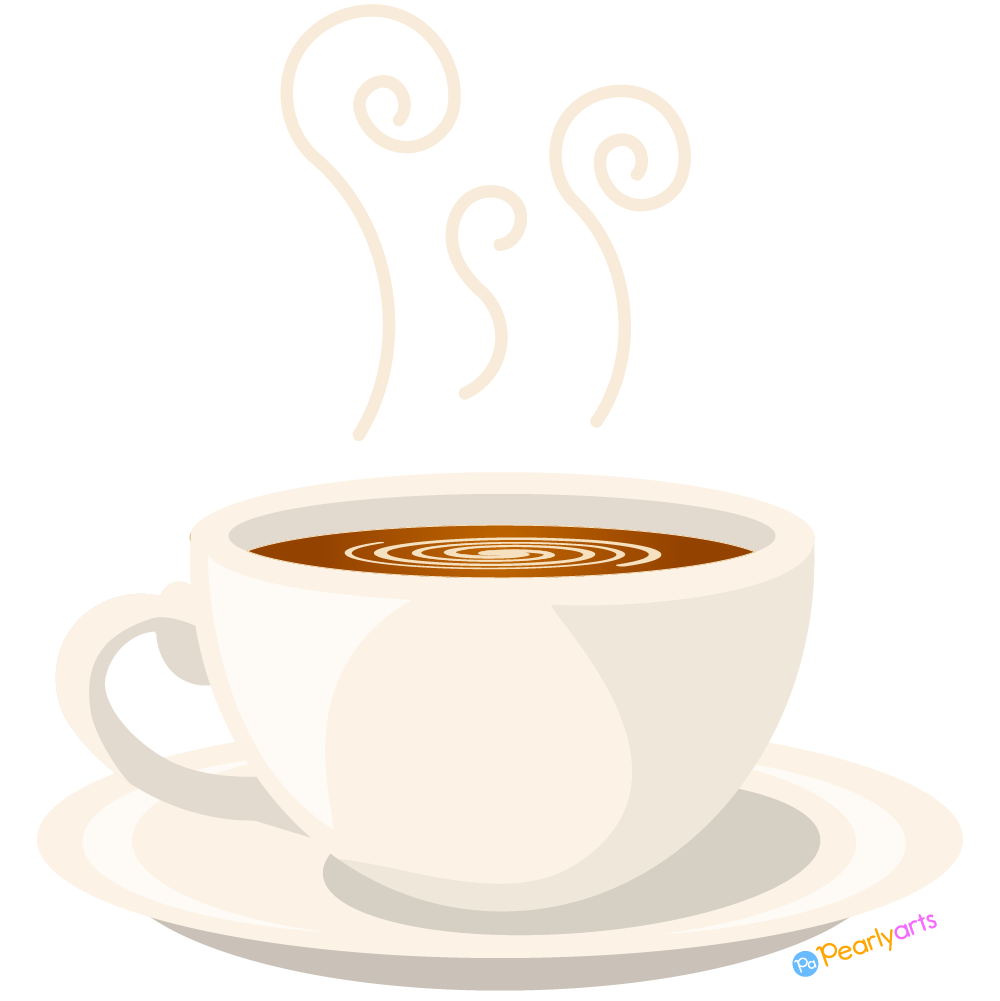FREE Cappuccino Clipart WM | Pearly Arts | Royalty-free, 1000 by 1000, PNG, transparent background