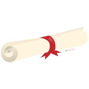 FREE Diploma Clipart WM | Pearly Arts | Royalty-free, 1000 by 1000, PNG, transparent background
