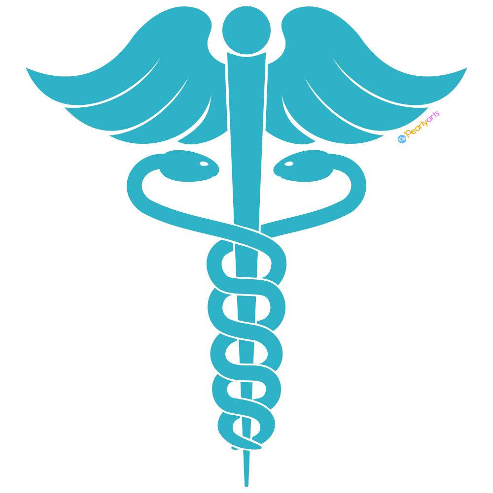 FREE Caduceus Clipart WM | Pearly Arts | Royalty-free, 1000 by 1000, PNG, transparent background