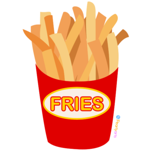 FREE French Fries Clipart | Royalty-free, 1000 by 1000, PNG, transparent background