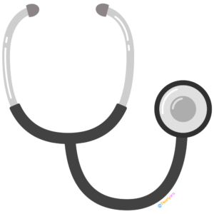 FREE Stethoscope Clipart WM | Pearly Arts | Royalty-free, 1000 by 1000, PNG, transparent background