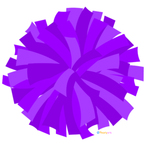 FREE PurpleCheer Pom Pom Clipart WM | Pearly Arts
