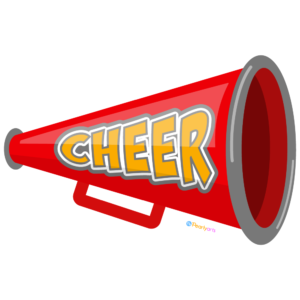 FREE Red Cheer Megaphone Clipart WM | Pearly Arts
