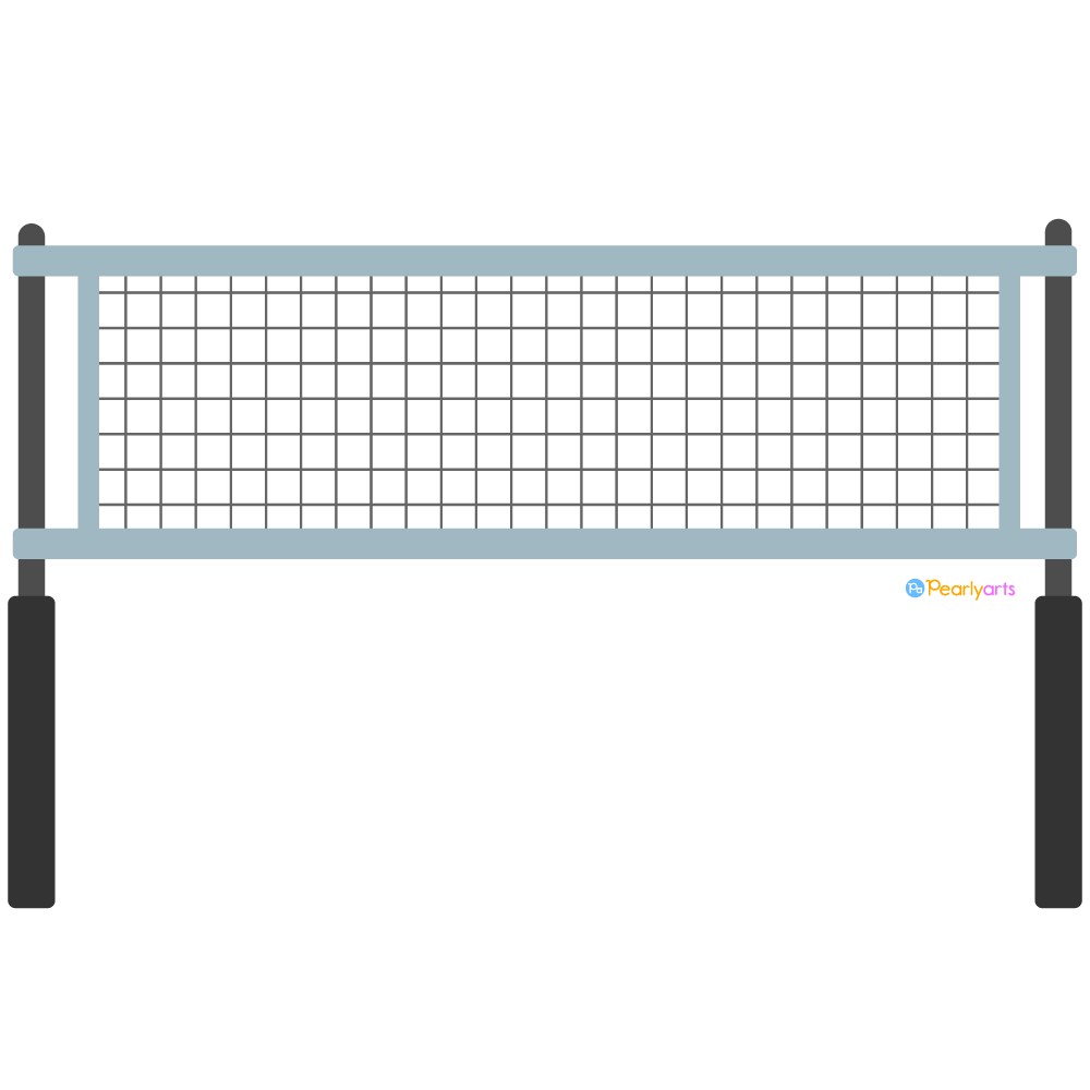 FREE Volleyball Net Clipart WM | Pearly Arts