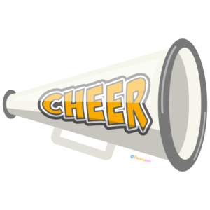 FREE White Cheer Megaphone Clipart WM | Pearly Arts