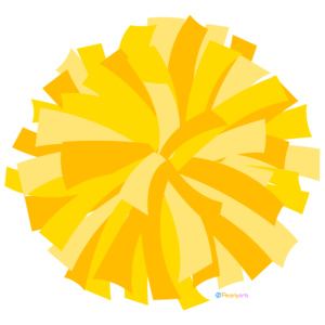 FREE Yellow Cheer Pom Pom Clipart WM | Pearly Arts