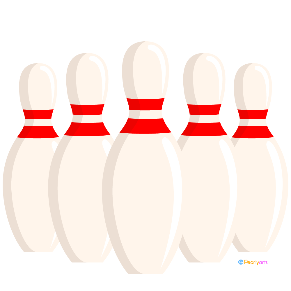 Bowling Pins Clipart WM | Pearly Arts