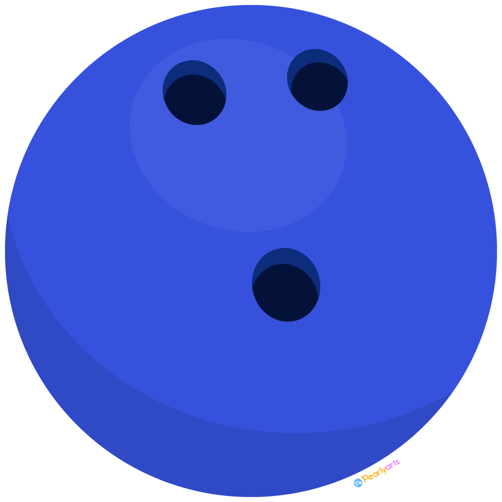 FREE Blue Bowling Ball Clipart WM | Pearly Arts