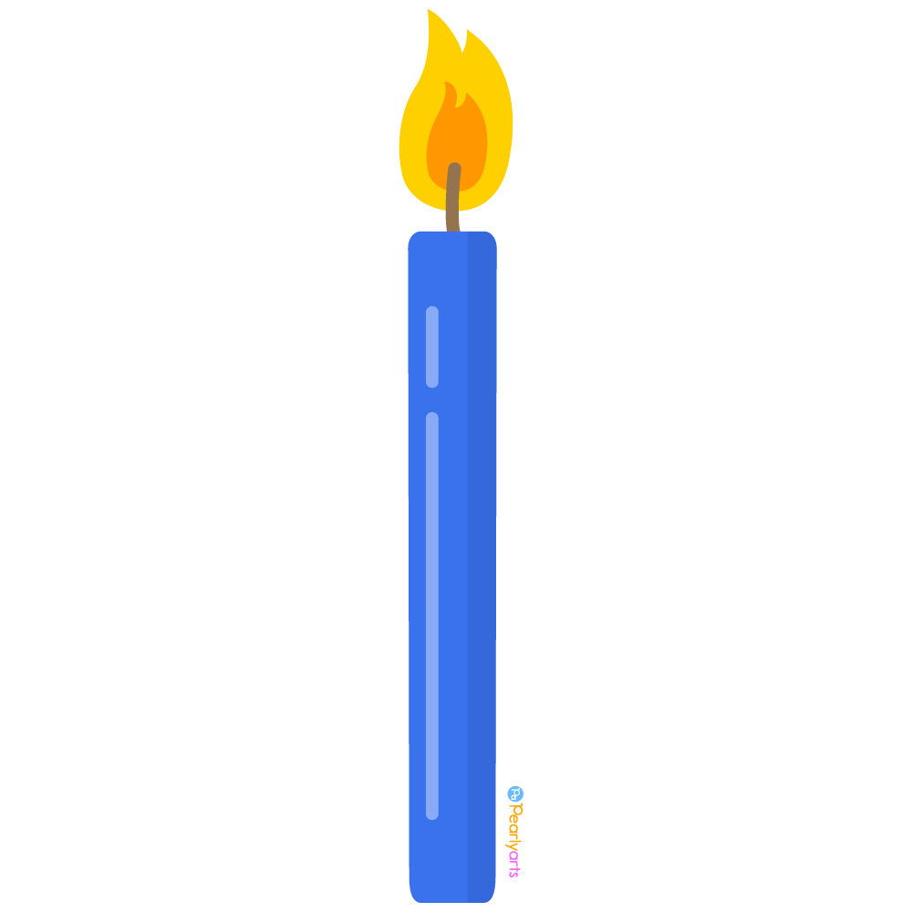 FREE Blue Candle Clipart WM | Pearly Arts