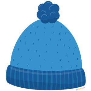 FREE Blue Winter Hat Clipart WM | Pearly Arts