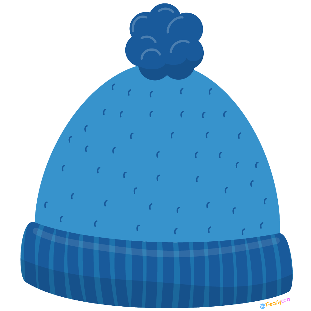 FREE Blue Winter Hat Clipart WM | Pearly Arts